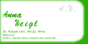 anna weigl business card